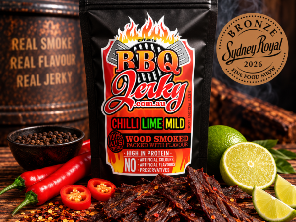 Award-winning Chilli Lime Mild Beef Jerky with Sydney Royal 2026 Bronze Medal