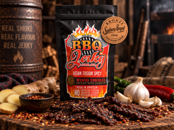 Award-winning Asian Fusion Beef Jerky wood smoked Australian beef