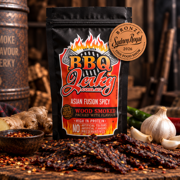 Award-winning Asian Fusion Beef Jerky wood smoked Australian beef