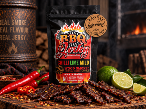Award-winning Chilli Lime Mild Beef Jerky with Sydney Royal Bronze medal