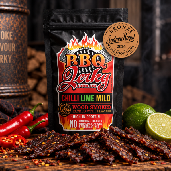 Award-winning Chilli Lime Mild Beef Jerky with Sydney Royal Bronze medal