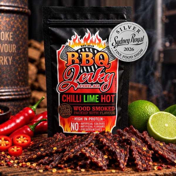 Award-winning Hot Chilli Lime Beef Jerky with Sydney Royal Silver medal