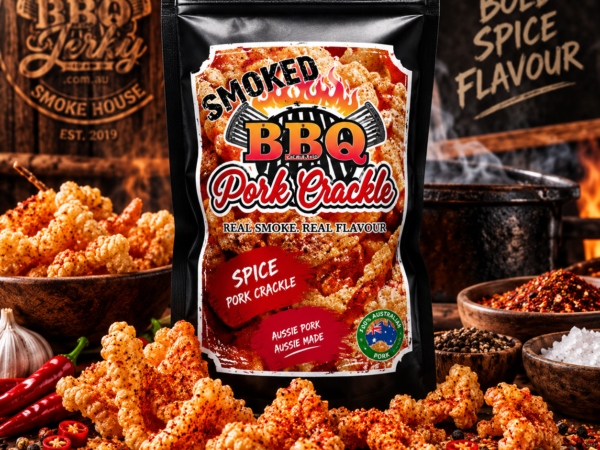 BBQ Jerky Spice Pork Crackle – crispy Australian made smoked pork crackle