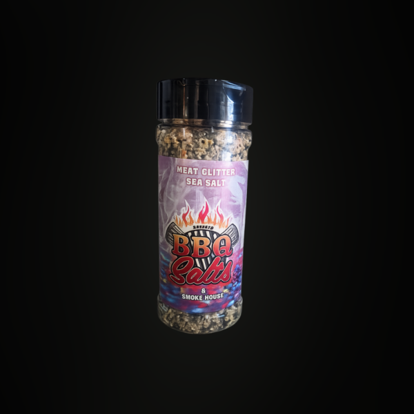 BBQ Jerky Meat Glitter seasoning with sea salt, garlic, onion, parsley and cayenne pepper