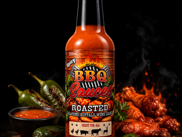 BBQ Jerky Buffalo Roasted Jalapeño Wing Sauce 250ml for chicken wings